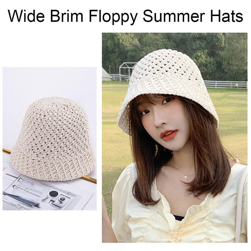 Bucket Hat Straw - Nuove ragazze cappello da sole a